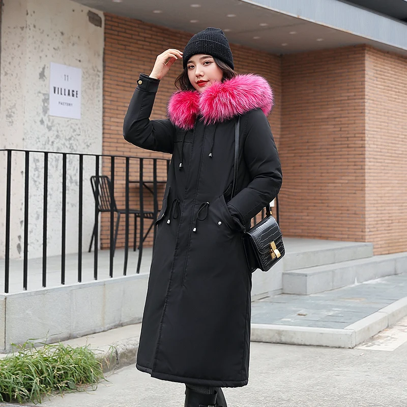 Kuyomens/женская зимняя модная куртка плотное теплое пальто женская хлопковая парка