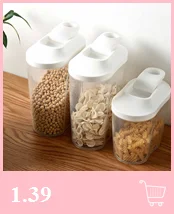 1l/1.5l пластиковый диспенсер для зерновых культур, ящик для хранения, Кухонный Контейнер для зерна риса, портативный пластиковый ящик для хранения пищи# YL1