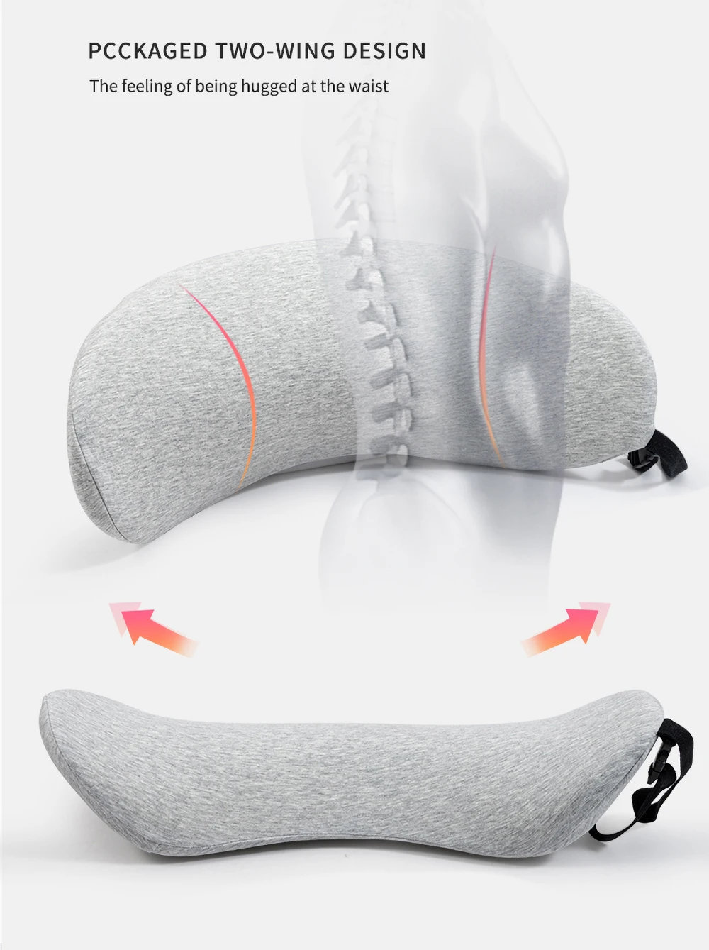 

Waist Pillow Cozy Soft Memory Foam Sleeping Pillow for Lower Back Pain Multifunctional Lumbar Support Cushion