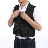 fishing vest quick dry fish vest memory fabric waistcoat multi pockets casual jacket for work fishing photographer journalist