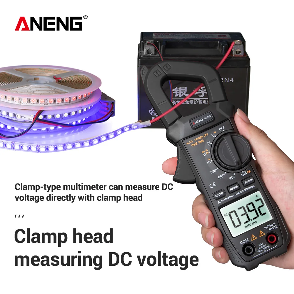 Цифровой мультиметр-зажим ANENG ST209 6000 отсчетов True RMS Токоизмерительные клещи