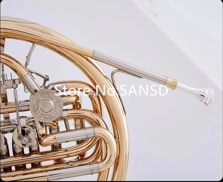 SAIDESEN 4-клавишный Bb/F двойной французский рог латунь золотого цвета