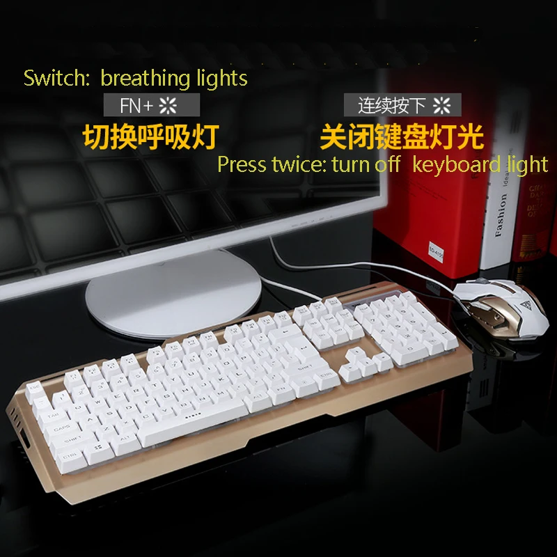 клавиатура механичекая Игровой keybord и мышь с двухцветной инжекцией