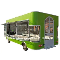 mobile food truck van snacks shop ice cream hot dog cart vegetable selling fruit servi kiosk with kitchen applians