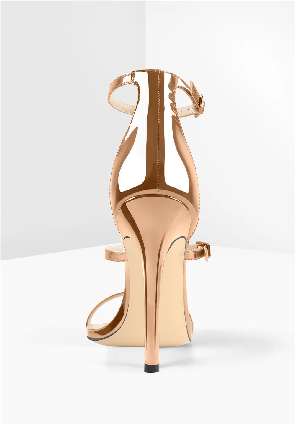 Женские босоножки с ремешком на щиколотке Onlymaker золотистые и Серебристые