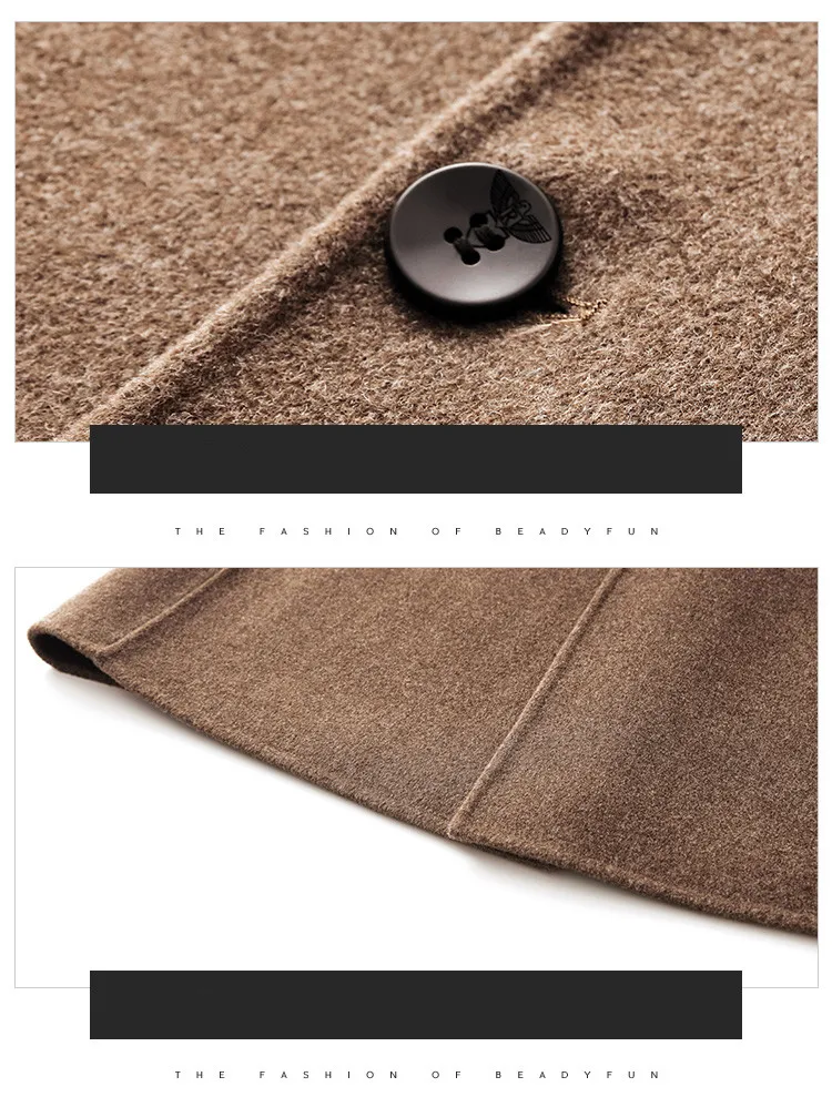 100%Wool Coat Autumn Winter Jacket Men Double-side Woolen Mens Jackets and Coats Windbreaker Long BDF-1800002 MY1899 | Мужская одежда