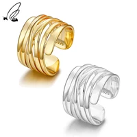ssteel irregular rings for women sterling silver 925 party wedding gold opening rings classic accesorios mujer fashion jewelry