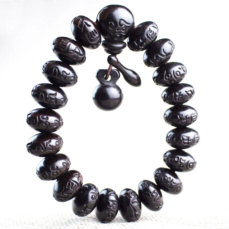 

Hand-carved Buddha Prayer Bracelet Lightning Strike Good Wood Hand String Wood Carved Beaded Bracelet