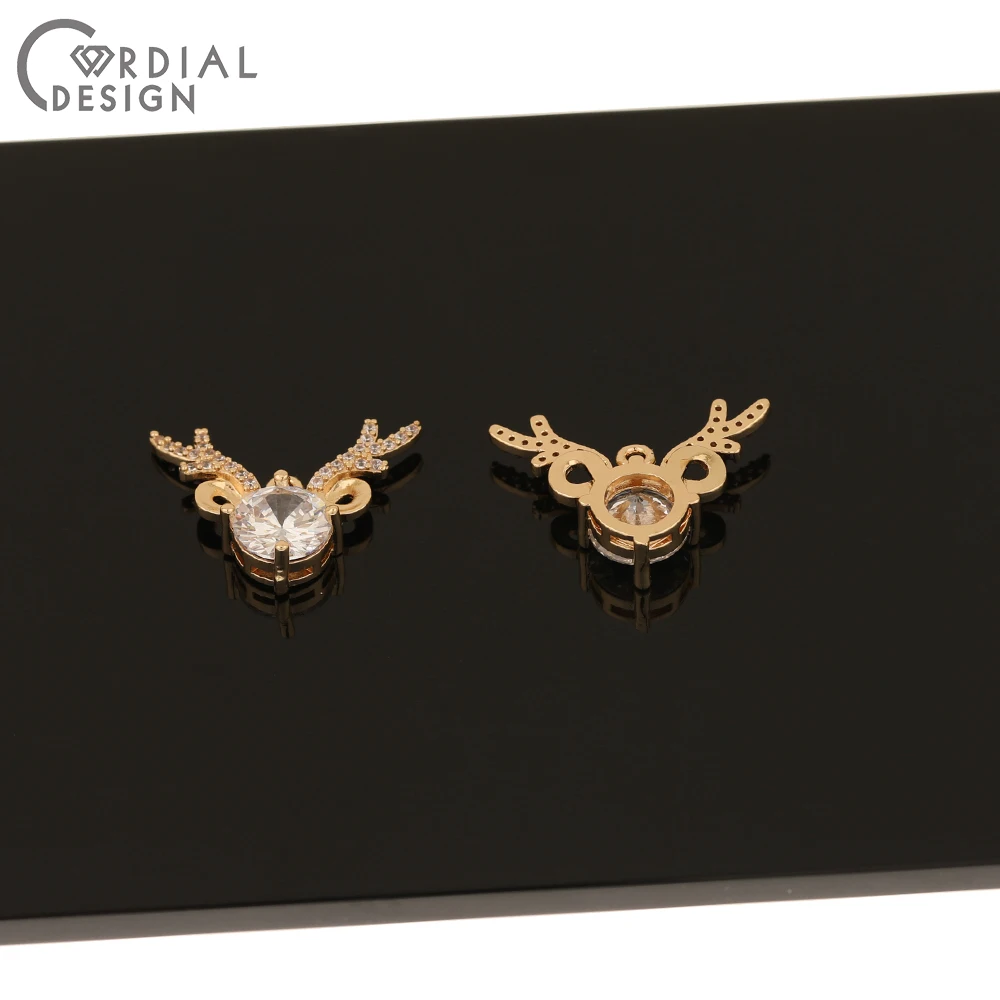 

Cordial Design 30Pcs 17*23MM Jewelry Accessories/Hand Made/DIY Earring Making/Pendant/Jewelry Findings & Components/CZ Charms