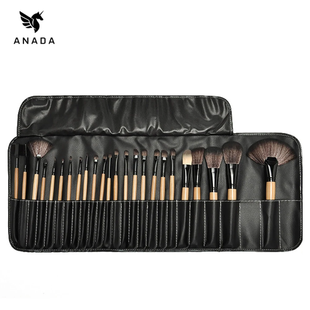 24 шт. набор кистей для макияжа с чехлом|Аппликатор теней век| |