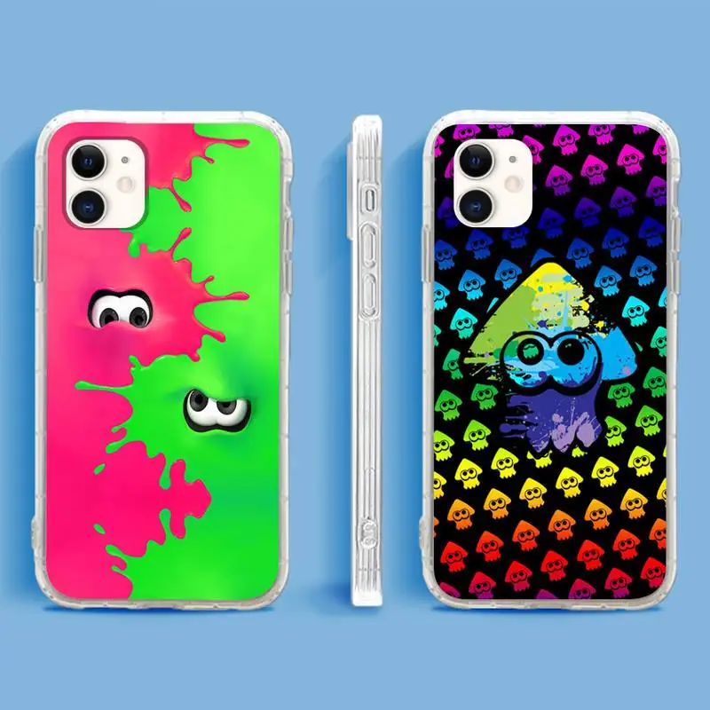 

Game Splatoon 2 Phone Case For iPhone 13 12 11Pro Max 11 XR XS Max X Mini 8 7 6 SE 2020 Soft Transparent Cover