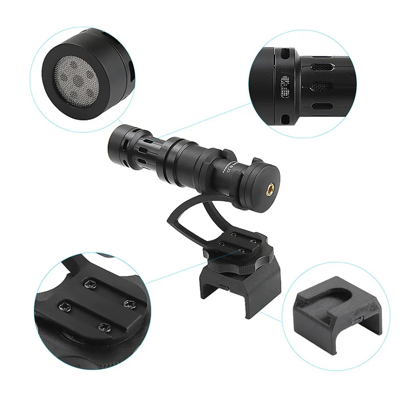 Для DJI OSMO Mobile 2 аксессуары кардиоидный направленный конденсаторный видео микрофоны+ крепление DSLR камера для OSMO Mobile 1Gimbal
