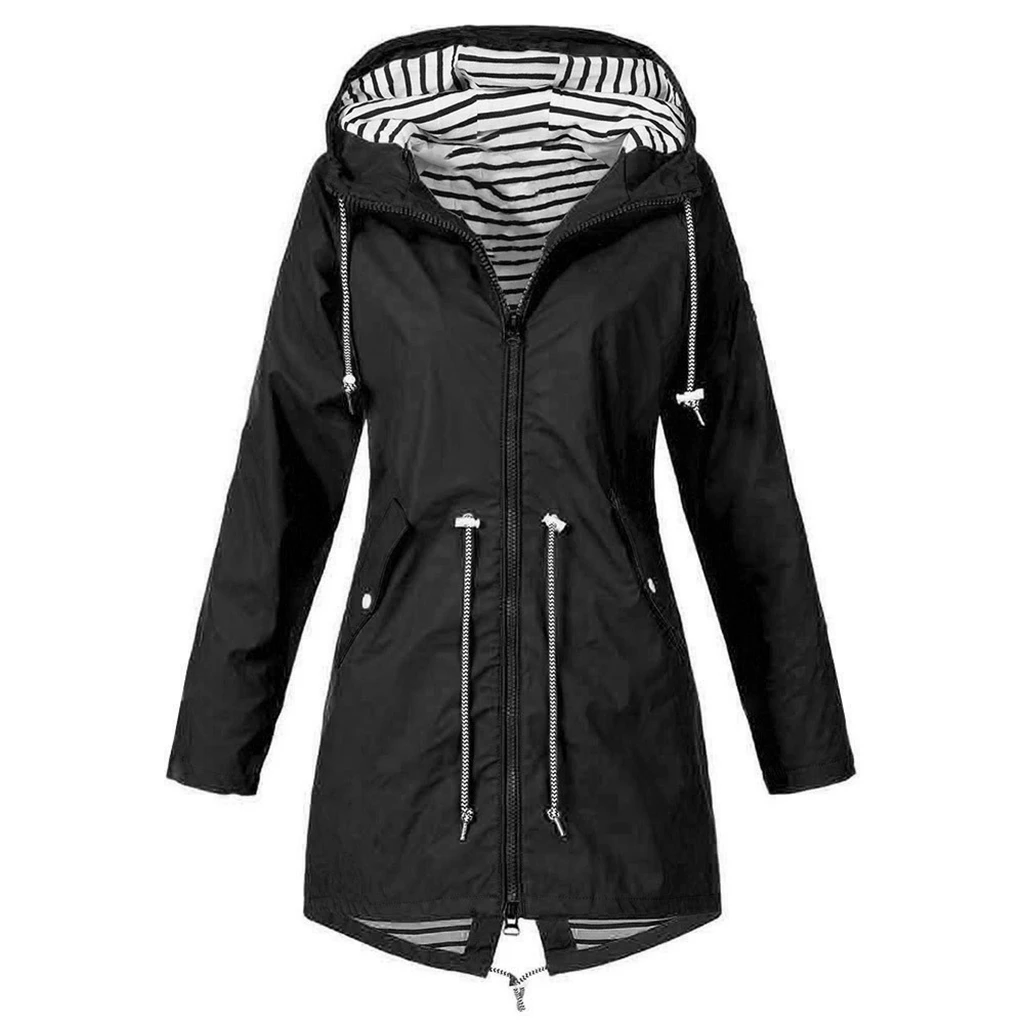 

fashion Girl Lady Hooded Raincoat Outdoor Travel Waterproof Riding Cloth Rain coat for Women Poncho Long Rainwear raincoat