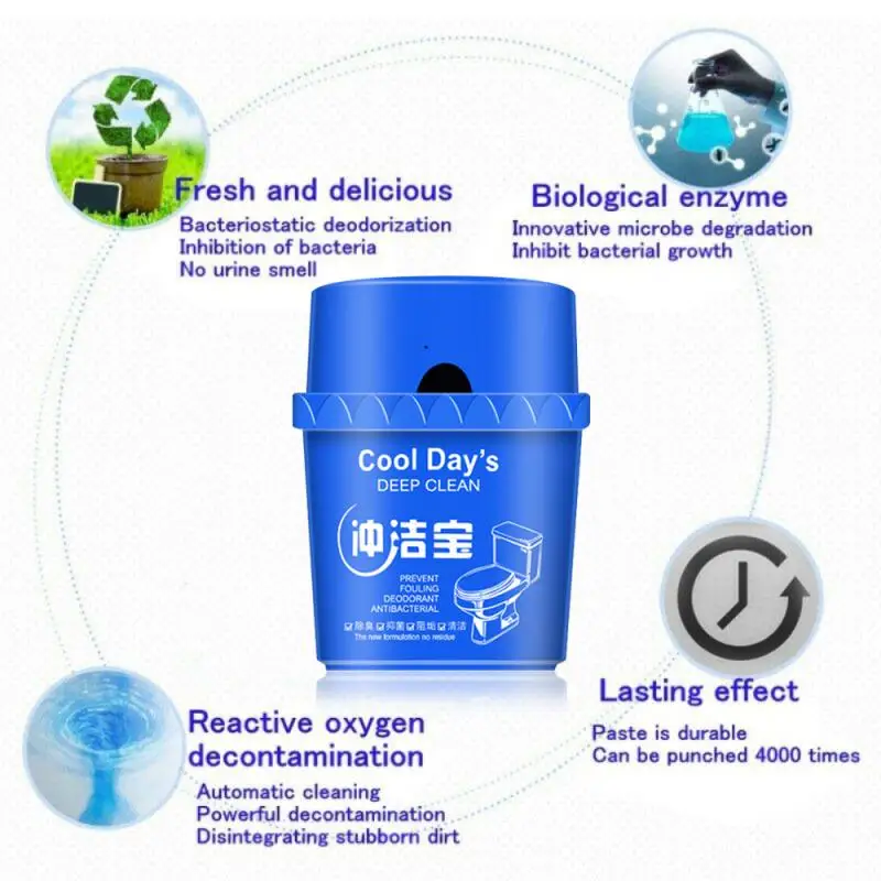 

Automatic Cleaner Stain Remover Bottled Magic Flush Bottled Helper Blue Bubble Amazing Home Bathroom Toilet Deodorizer