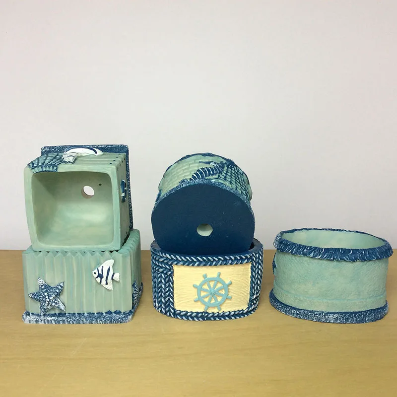 Креативные смоляные цветочные горшки ручной работы простые для