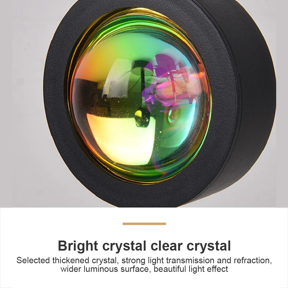 

USB Button Rainbow Sunset Lamp Projector Atmosphere Led Night Light for Home Coffe Shop Background Wall Decoration Colorful Lamp