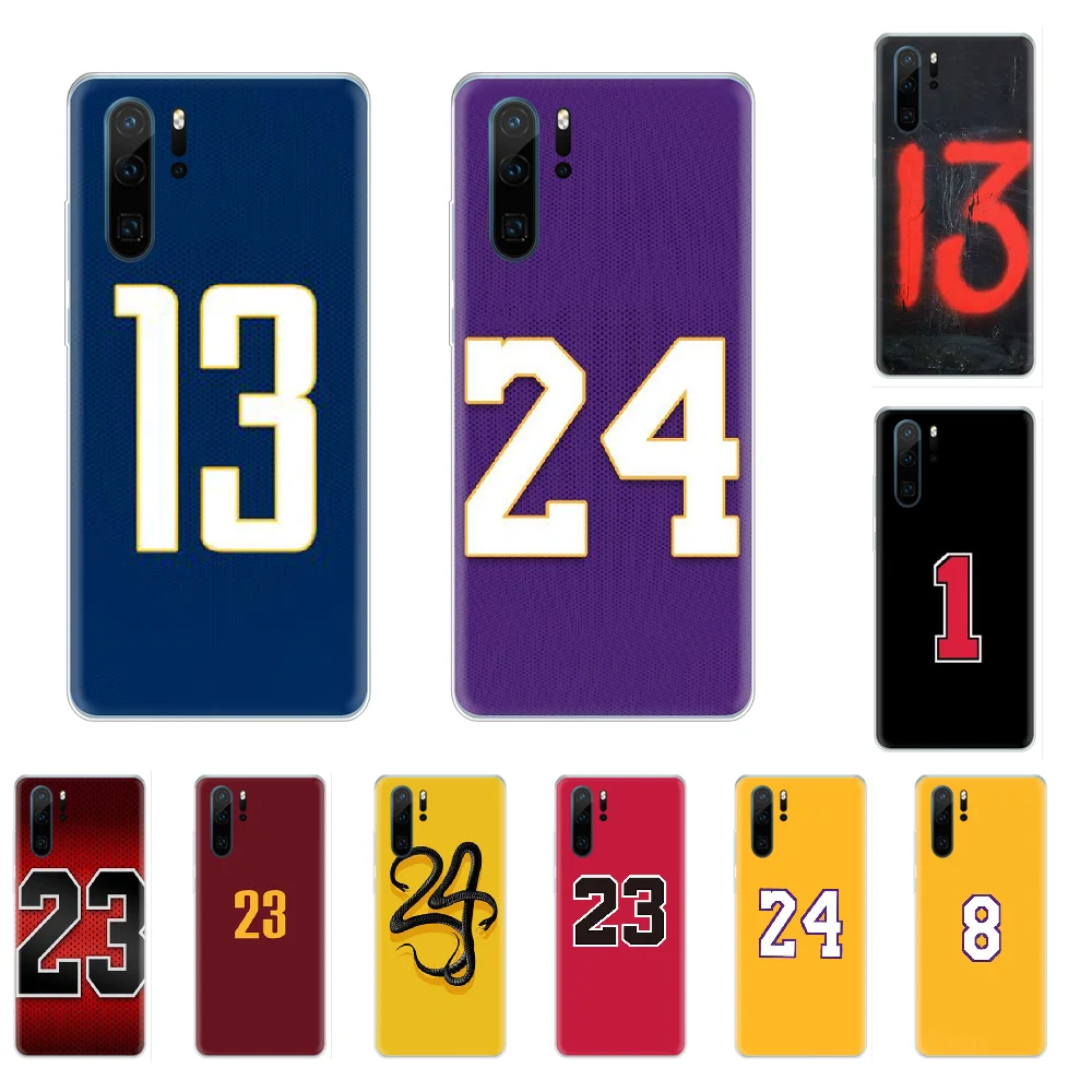 Баскетбольный номер Джордан Коби Джеймс ТПУ Черный чехол для телефона корпус Huawei