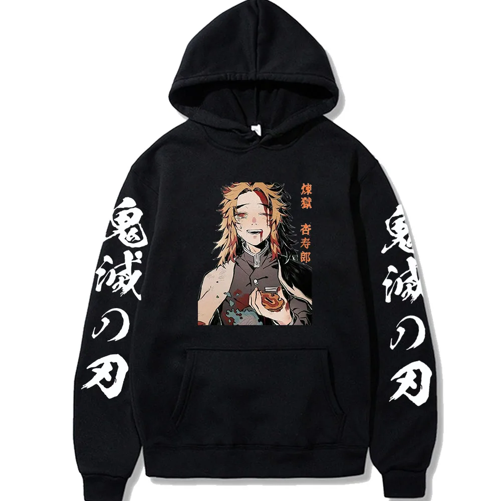 

Модные толстовки с капюшоном, рассекающий демонов, уличная одежда, пуловер Kwaii, свитшот, Мужская толстовка в стиле Харадзюку, хип-хоп, толсто...