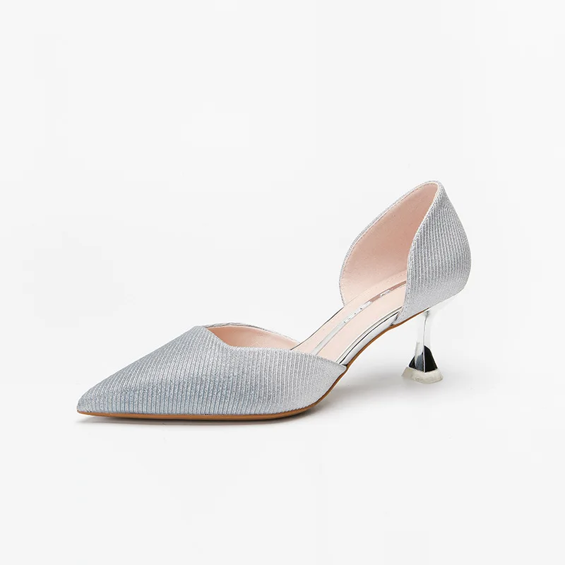 

African Woman Shoe Casual Heels Slip On Navy Blue Pumps Pointed Wedge Lace-Up Shallow Mouth Hollow 2021 Burgundy Comfortable Vel