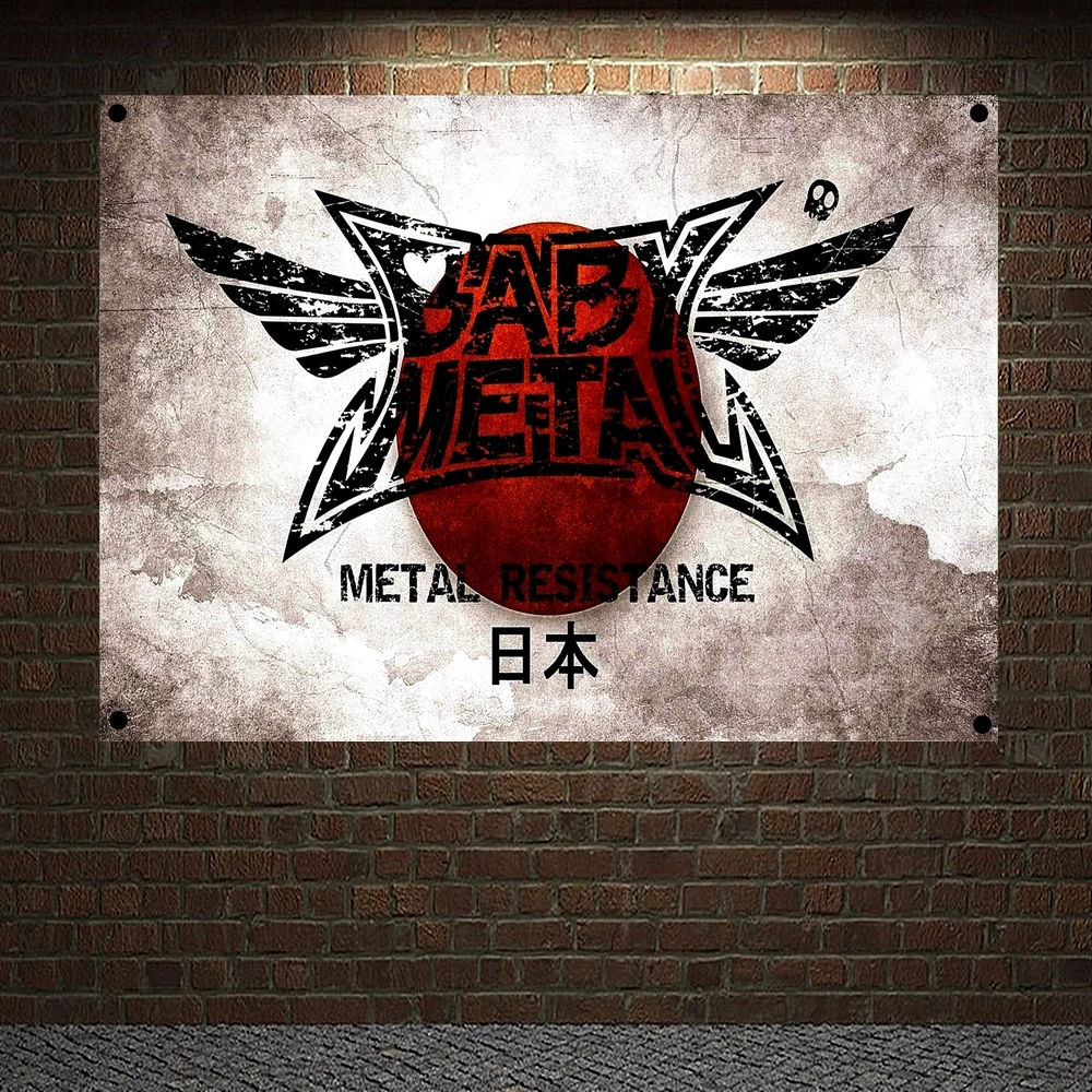 

BABYMETAL Retro Pop Rock Singer Posters Metal Music Stickers Band Logo Flag & Banner Wall Chart Wall Art Home Decoration