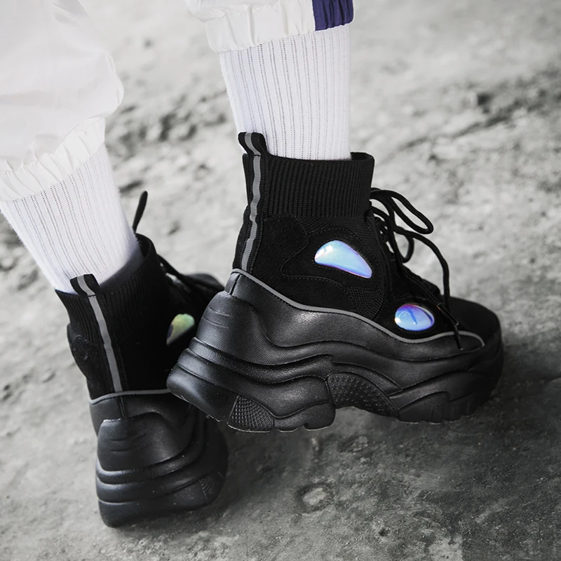 Кроссовки мужские высокие повседневная обувь для тенниса Модные кеды Осень