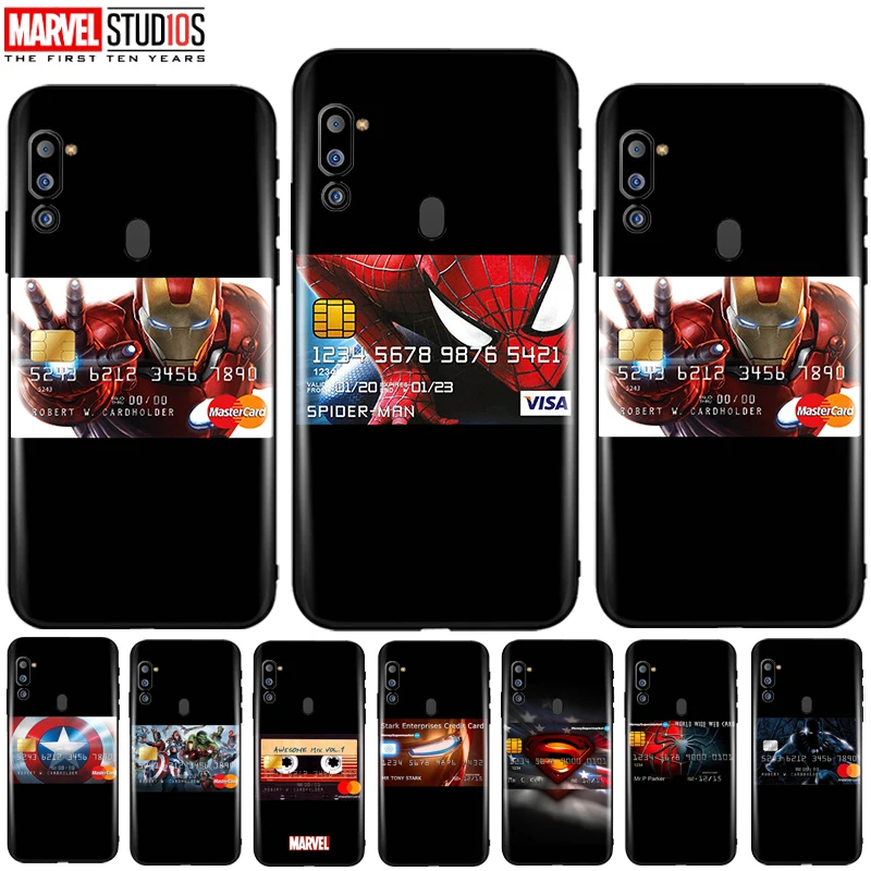 

Phone Case For Samsung Galaxy M21 M21s Soft Coque Cover Marvel Avengers Comics Iron Man SpiderMan Venom Thor Deadpool