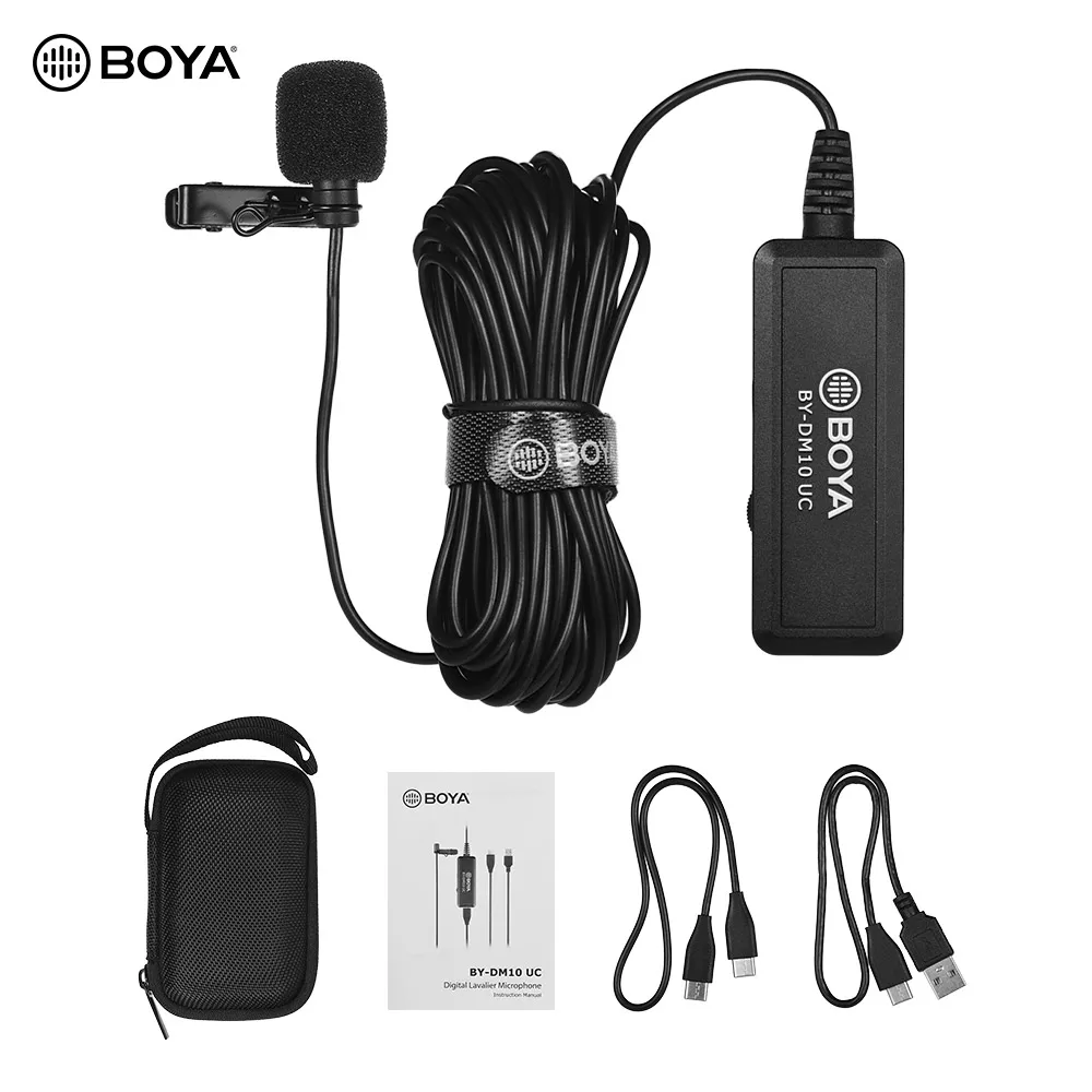

Петличный USB-микрофон BOYA BY-DM10 UC, всенаправленный микрофон с зажимом и разъемом USB Type-C для смартфонов, планшетов и ноутбуков
