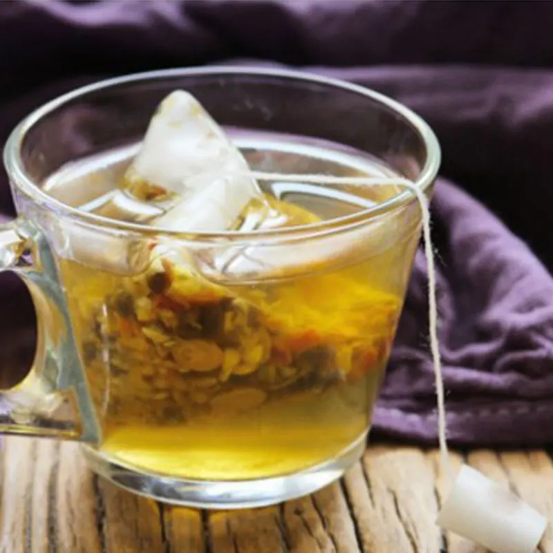 1000 шт./лот нейлоновые пирамидальные чайные Фильтры Чайные пакеты одинарная