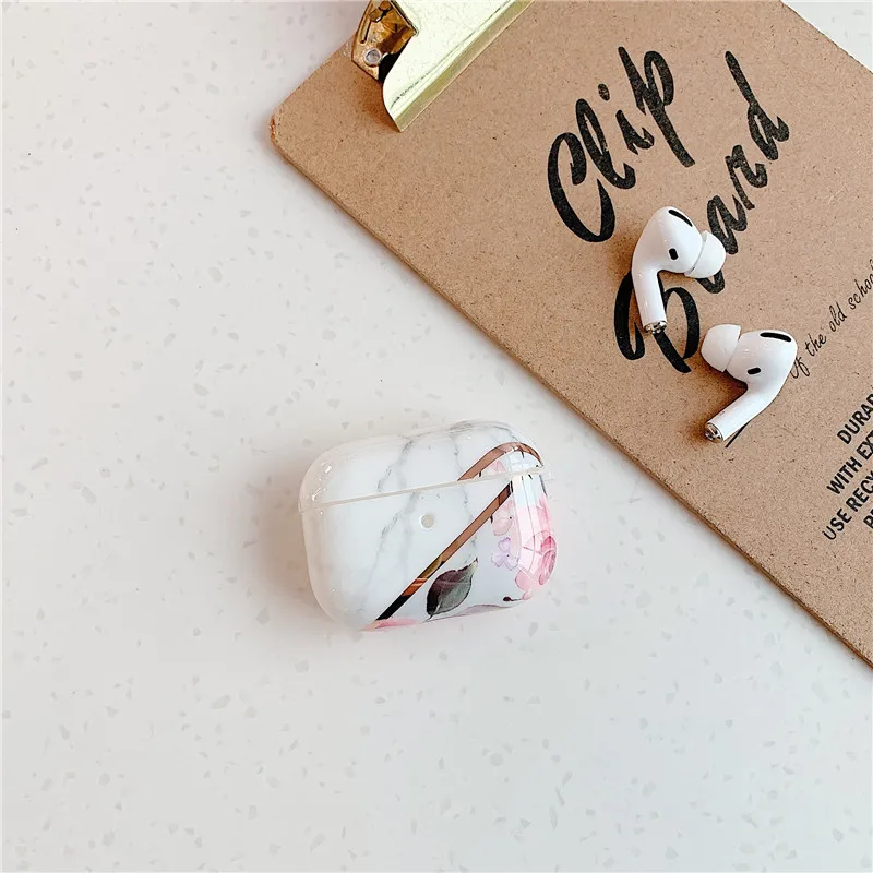 WY101-ForPro08 Модный Роскошный Мраморный чехол для Airpods Pro, милый Леопардовый Bluetooth защитный чехол для наушников для Air pods 3 Pro, чехол для зарядки - Цвет: WY101-ForPro08