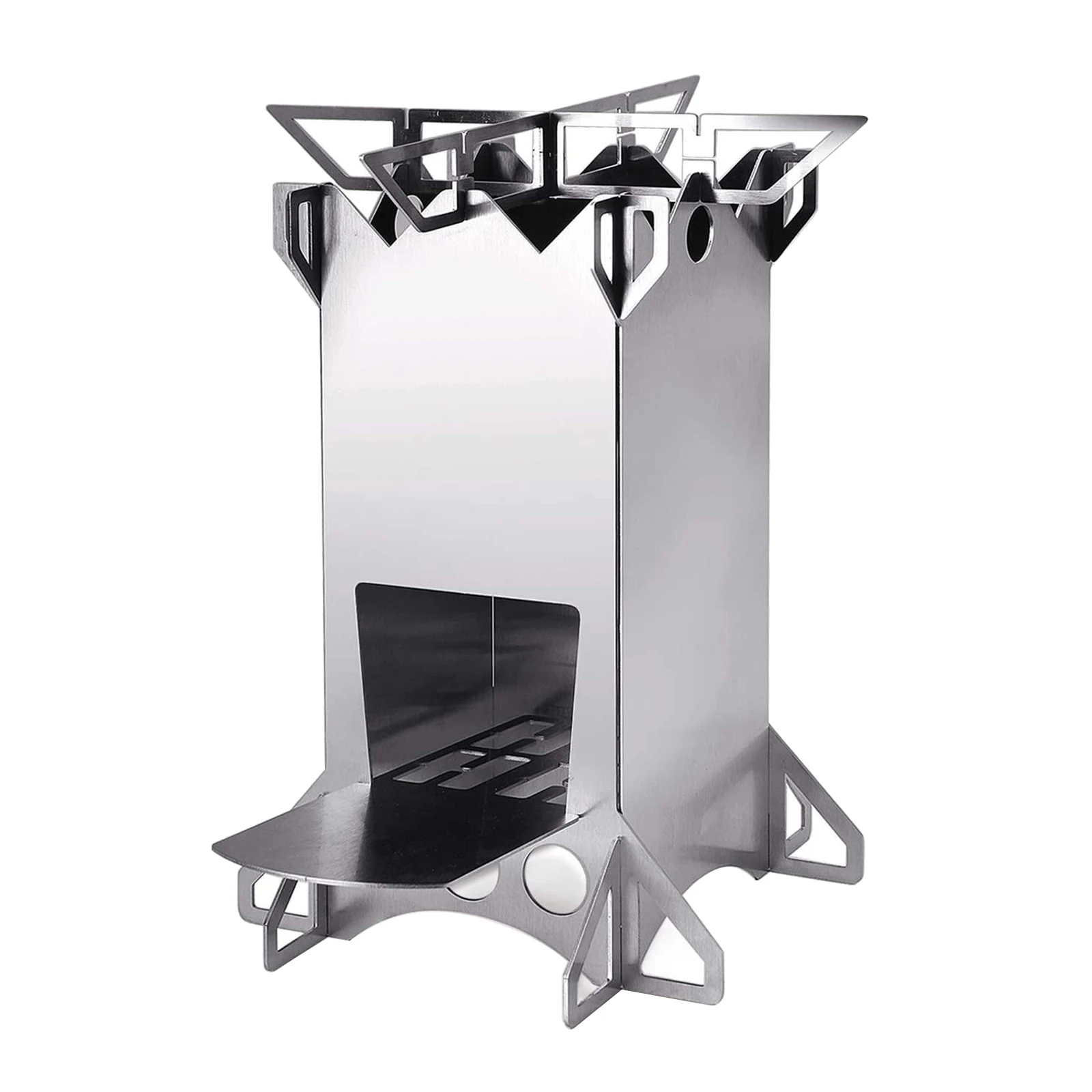 

Stainless Steel Wood Burning Stove, Portable Camping Stove, Compact Burner for