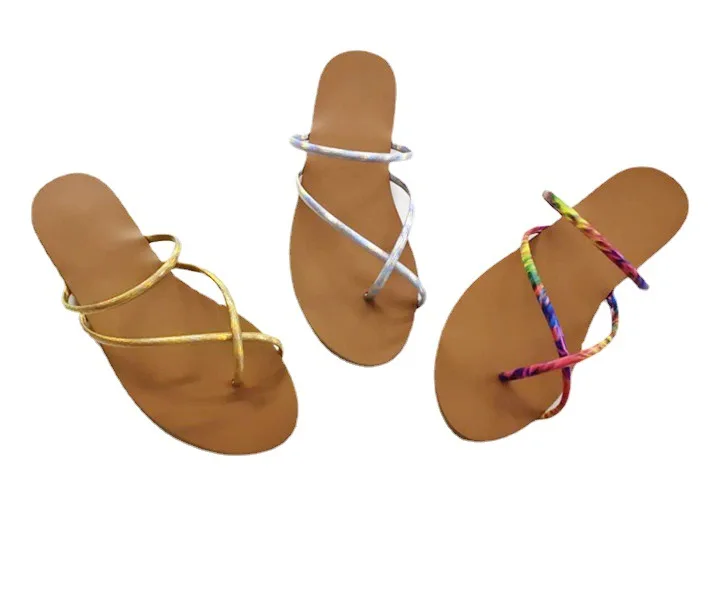 

Summer New Women Shoes Fashion Casual Outdoor Beach Slippers Comfortable Flat Bottomed Toe Women Sandals