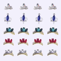 10pcsbag 3d nail art decorations gold silver crown ab color nail jewelry shining crystal rhinestones manicure tips accessories