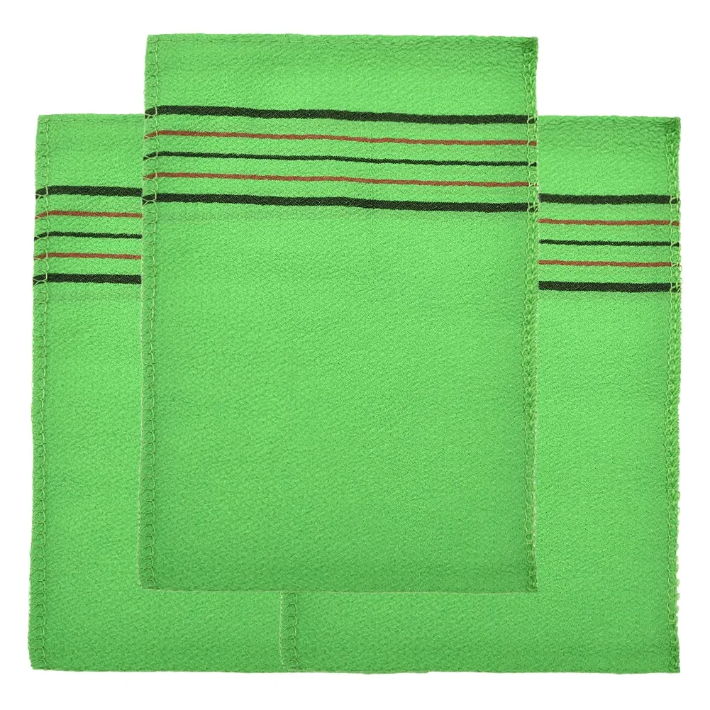

3 Pcs Korea Italy Exfoliating Body Scrub Towel Wash Cloths Plant Fibres