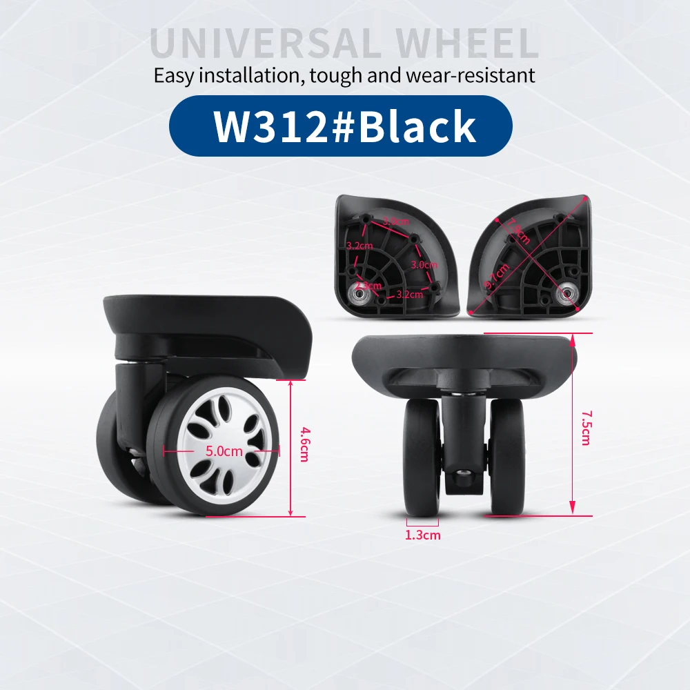 TANGYIPIN W312 Luggage universal wheels suitcase trolley accessories luggage roller repair replacement silent universal wheel