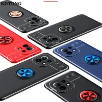 case for xiaomi 11 10 10s 10t pro ultra poco x3 nfc note 10 lite funda magnetic ring bracket soft silicone shockproof back cover