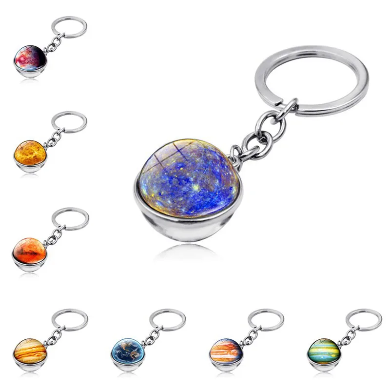 Брелок для ключей Универсальный брелок с солнечной системой землей Сатурн