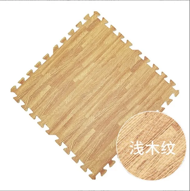 light wood color 6/12/15/18/24 шт мягкие деревянные головоломки коврики детские, для малышей детская игра ковер для упражнений напольная плитка для тренажерного зала мягкий напольный пенопластовый коврик 30X30 см - Цвет: light wood color
