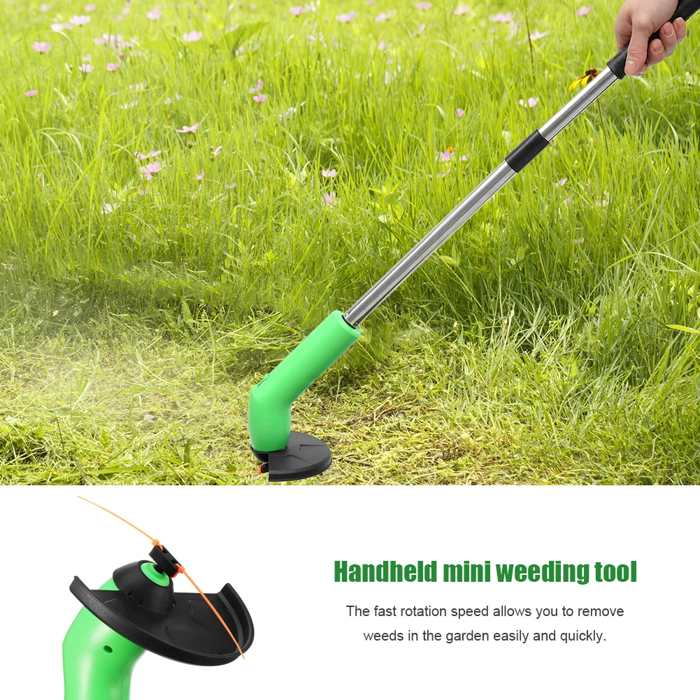 

Electric Grass Trimmer Cordless Lawn Mower Auto Release Cutter Pruning Handheld Garden Tools Pruning Mini Lawn Mower for Grass