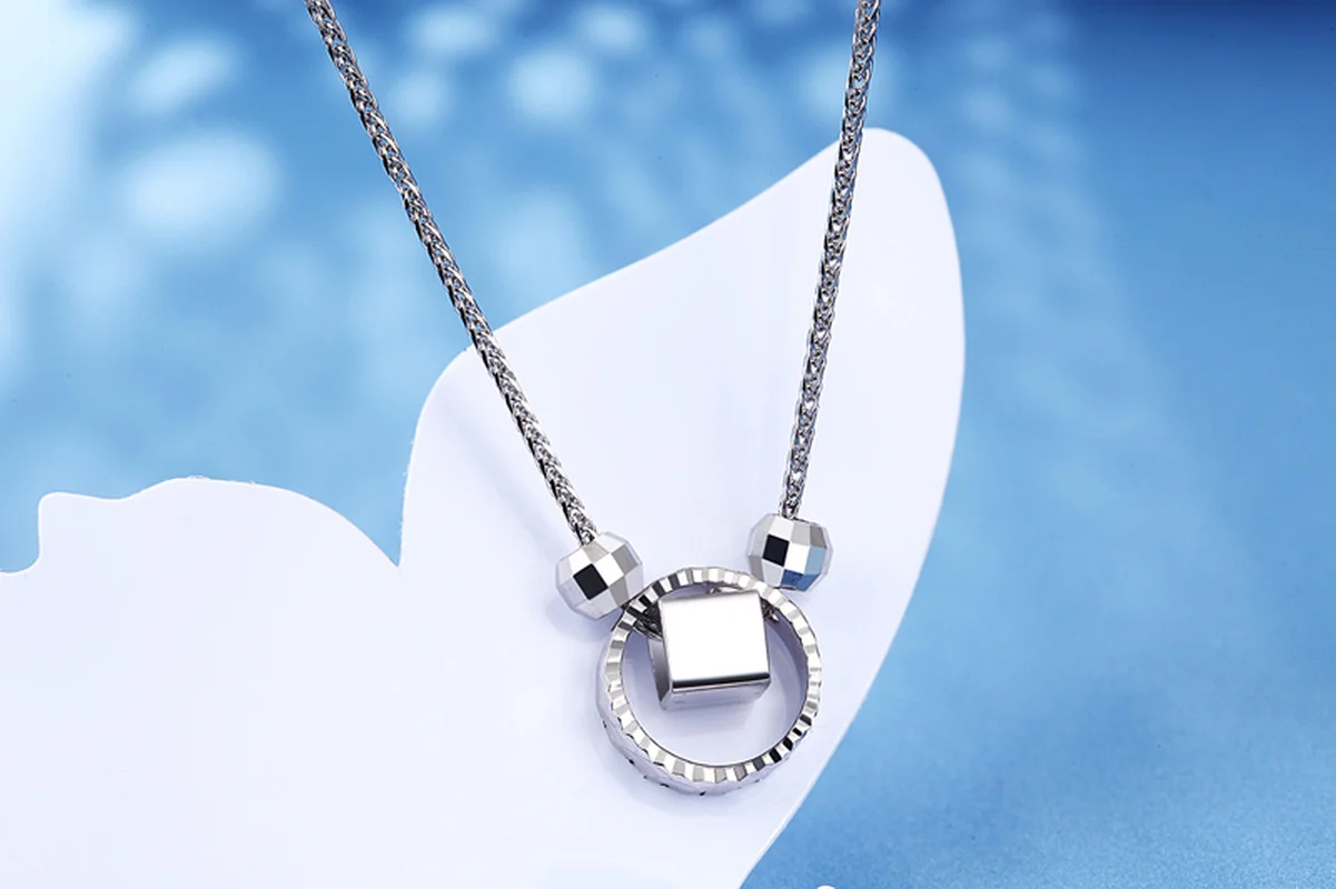 Притягательные PT950 платина белый реального чистого золота мяч набор цепи