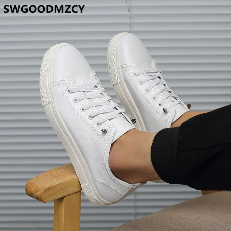 

Leather Shoes Men Fashion White Men Shoes Luxury Brand Mens Casual Shoes Hot Sale Zapatos De Hombre Erkek Ayakkabi Buty Damskie