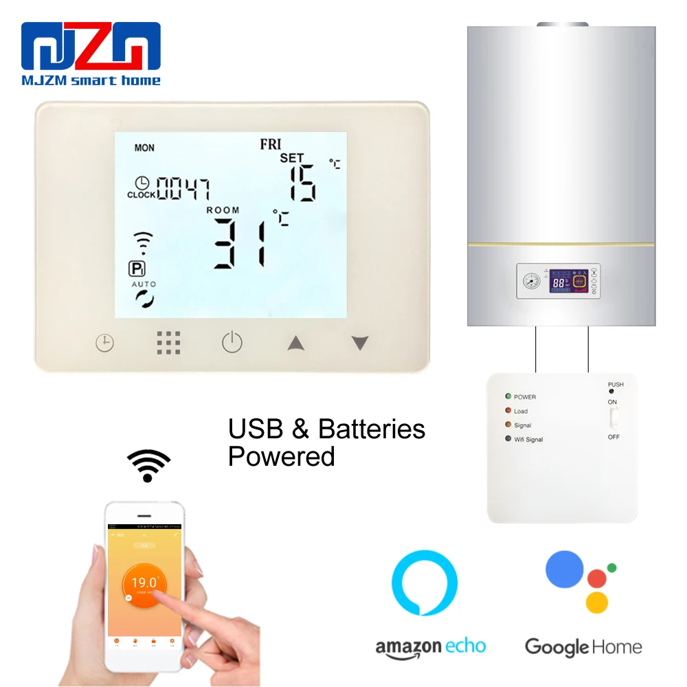 MJZM BGL09RF-WiFi& RF беспроводной термостат настенный газовый котел Отопление дистанционное управление контроль температуры программируемый Лер