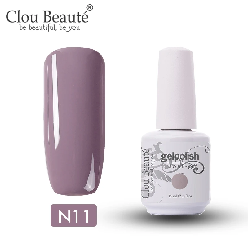 N11 Clou Beaute 15 мл телесный цвет серия Гель лак для ногтей дизайн ногтей строитель гель для полуперманентного лака - Цвет: N11