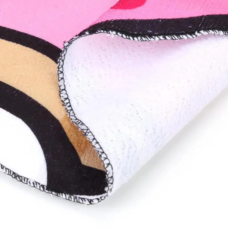 Fashion Polyeater Beach Towel Tapestry Hamburger Fruit Print Picnic Mat Beach Blanket for Outdoor Travel Camping Mat Home Decor