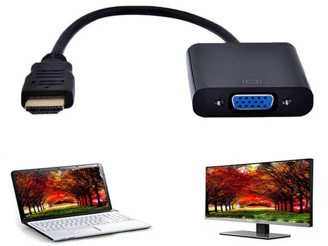 

1080P HDMI-compatibl to VGA конвертер 2VGA Кабель-адаптер для «Все-в-одном» Планшетные ПК Тетрадь Рабочий стол для монитора HDTV проектора