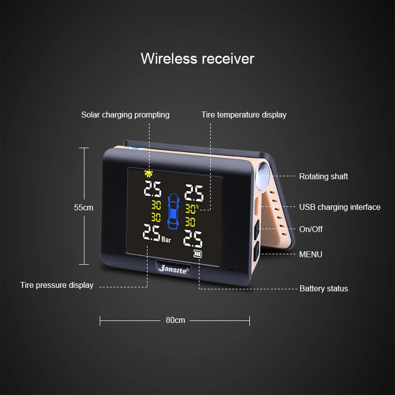 Vtopek безопасность автомобиля Tpms Солнечная энергия Интеллектуальный процессор в