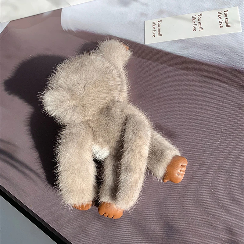 Натуральный мех норки брелок &quotОбезьяна&quot для женщин с натуральным мехом кулон