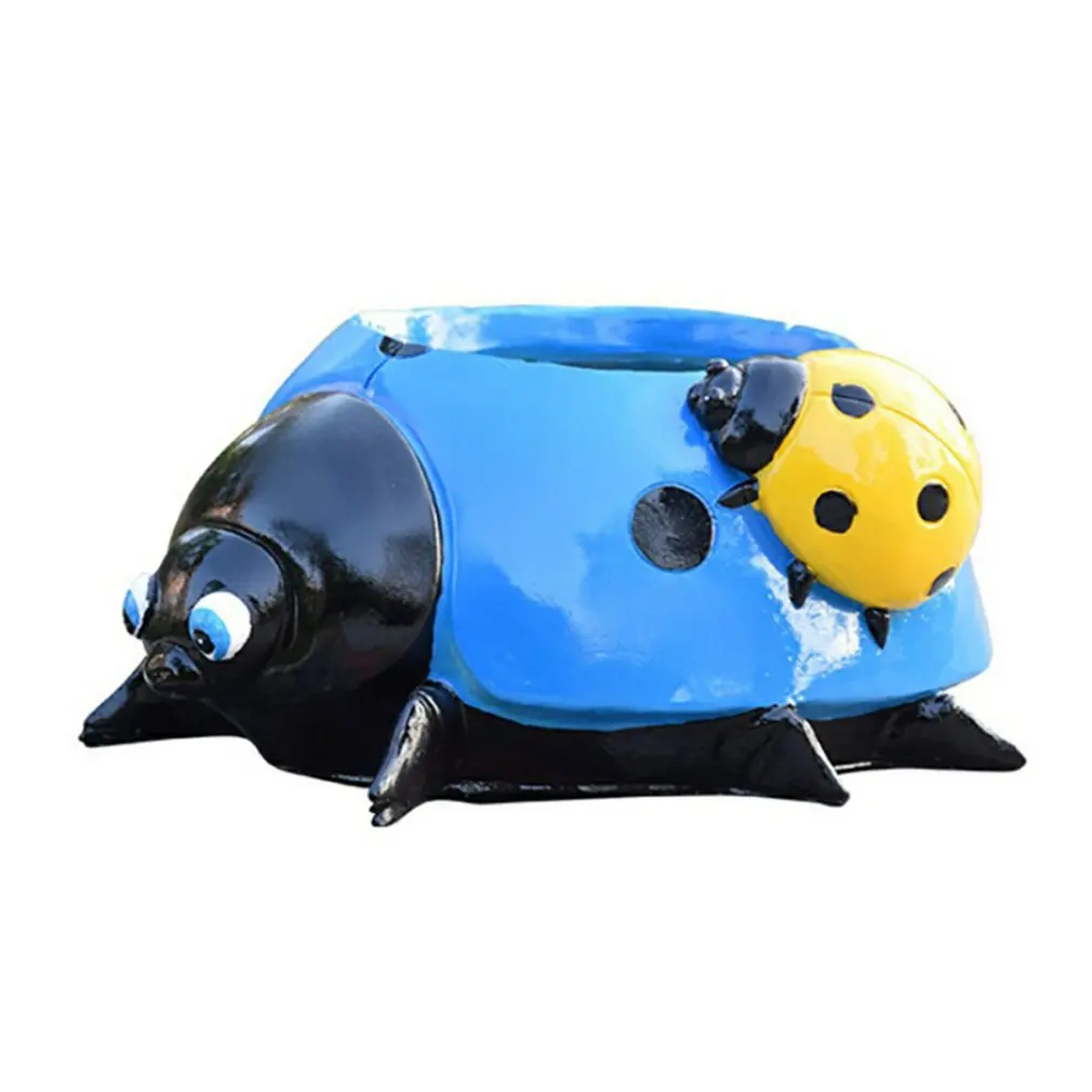 

Resin Ladybug Planters Flower Pot Decor Simulation Animal Statue Planter Garden Lawn Succulent Plant Pot