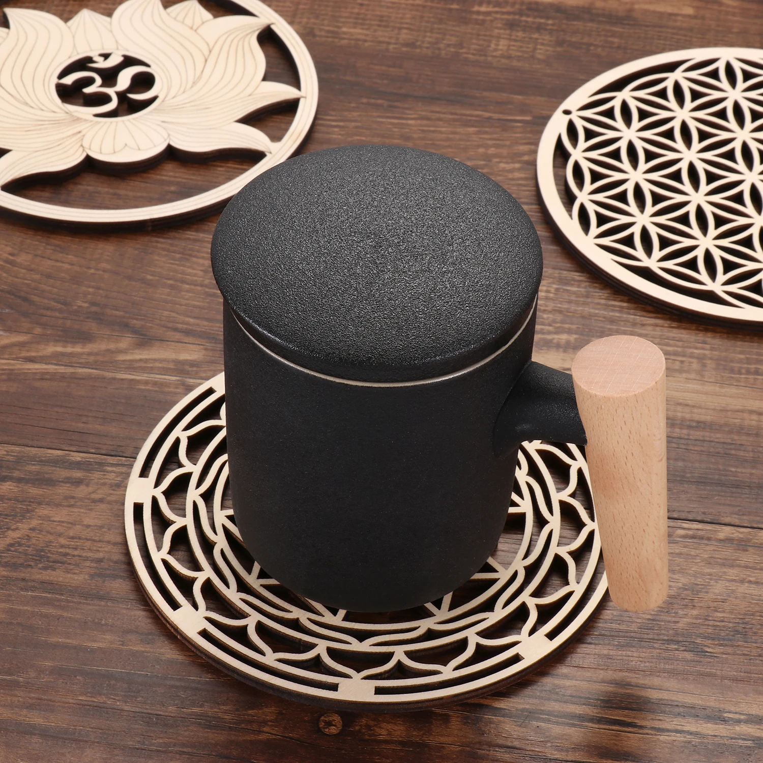 Деревянный настенный знак 30 5 см цветок жизни лазерная резка деревянные