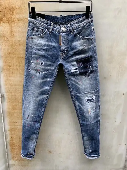 

NEW Men Jeans Ripped for Men Skinny DSQ D2 Jeans Pants Men Jeans Zipper Outwear Man Pants 1 order