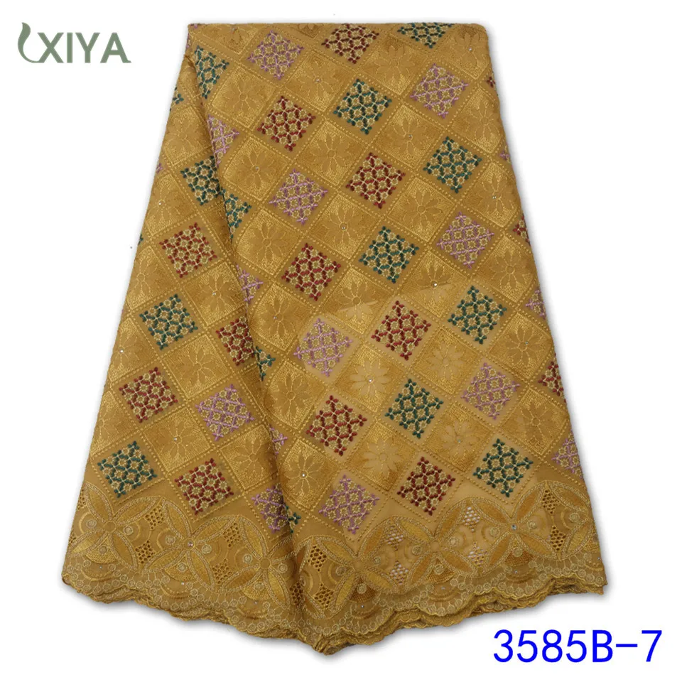 

Popular Nigerian Swiss Voile Lace in Switzerland High Quality New Design African Cotton Laces Fabrics for Party APW3585B